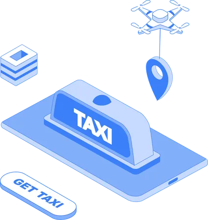 Emplacement des taxis  Illustration