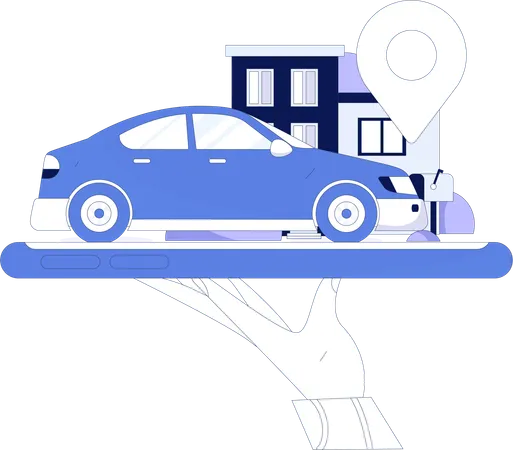 Taxi online buchen  Illustration