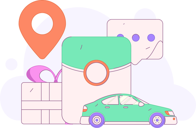 Taxiservice  Illustration