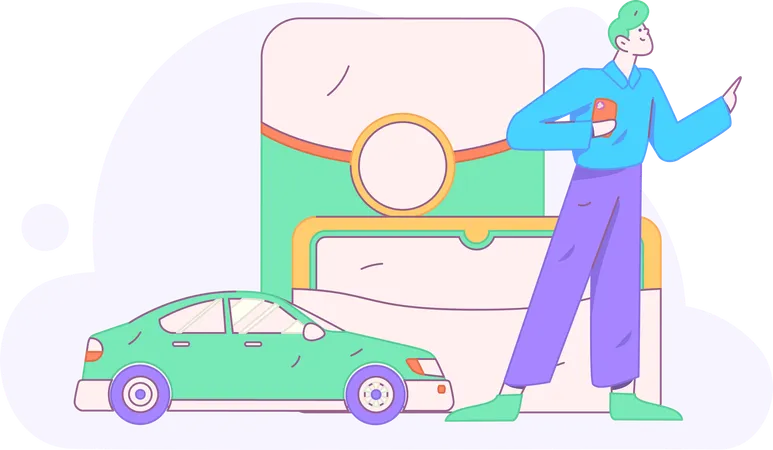 Taxiservice  Illustration