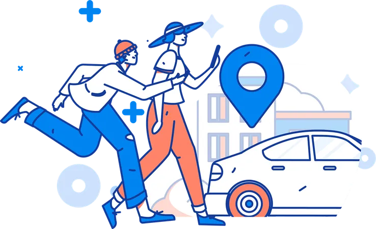 Taxiservice  Illustration