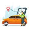 illustrations for taxi service
