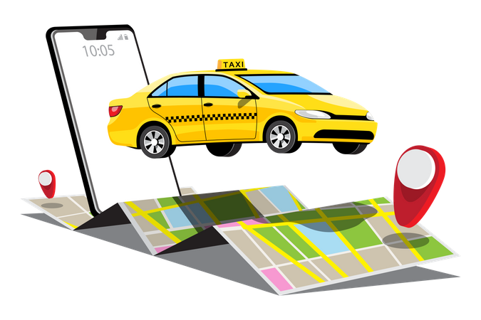 Taxi Service Illustration