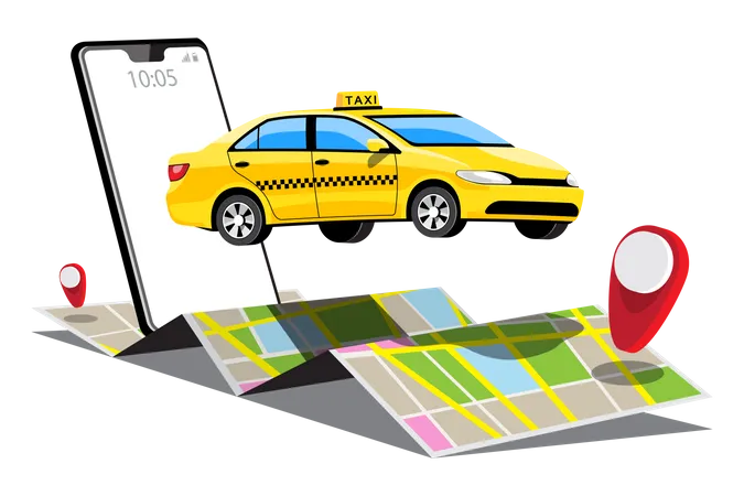 Taxi Service Illustration