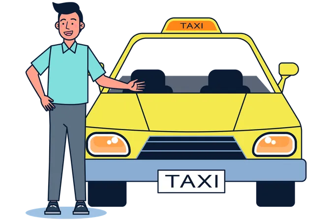 Taxi service Illustration