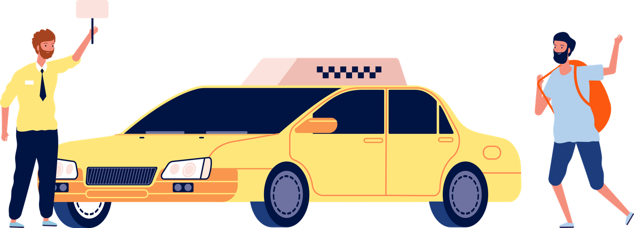 Taxi service  イラスト