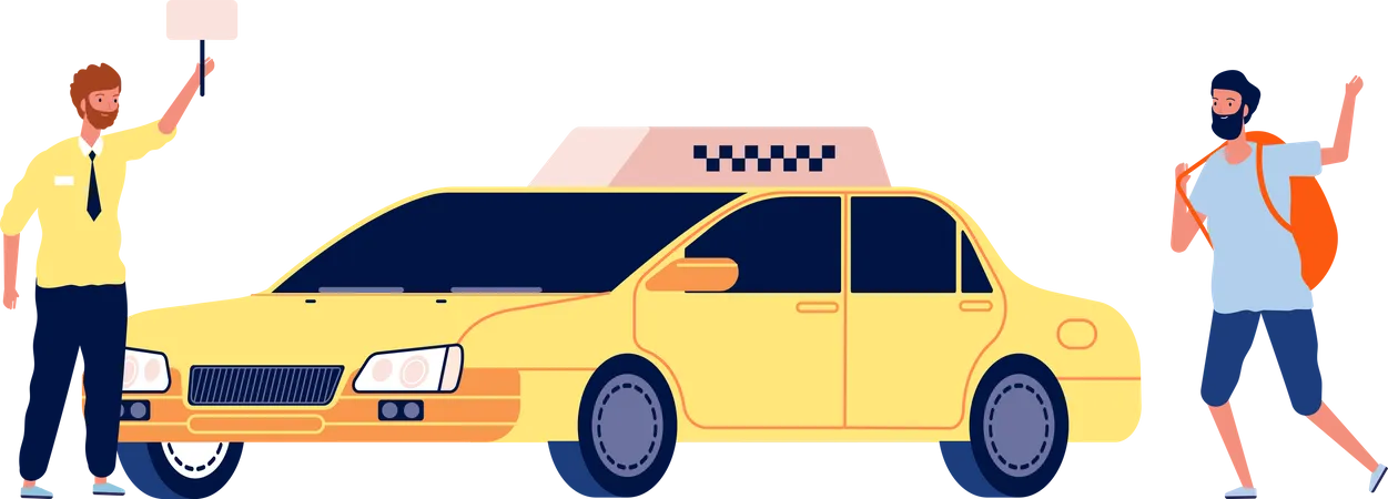 Taxi service  イラスト