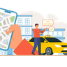taxi service illustration free download