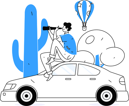 Taxi Service Application  Illustration