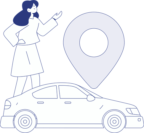 Taxi Service Application  Illustration