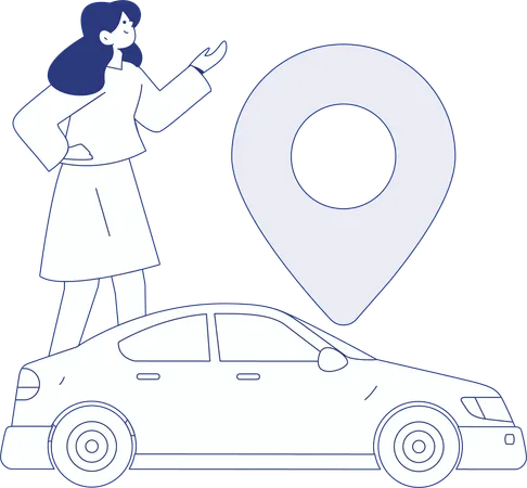 Taxi Service Application  Illustration