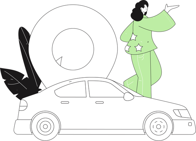 Taxi service  Illustration
