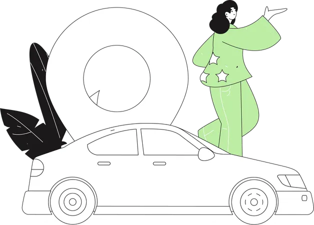 Taxi service  Illustration