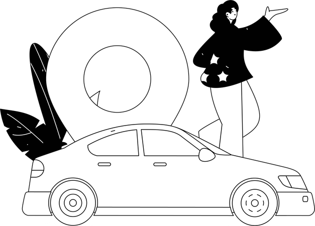 Taxi service  Illustration
