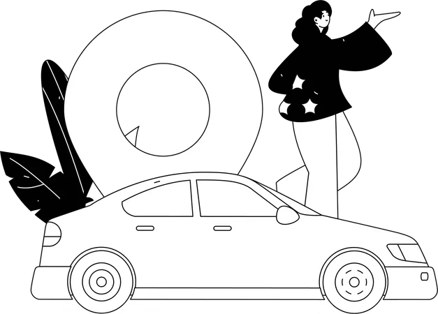 Taxi service  Illustration