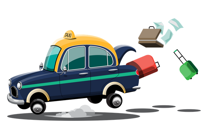 Taxi service  Illustration