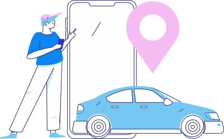 Taxi Service  Illustration