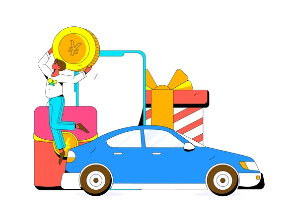 Taxi service  Illustration