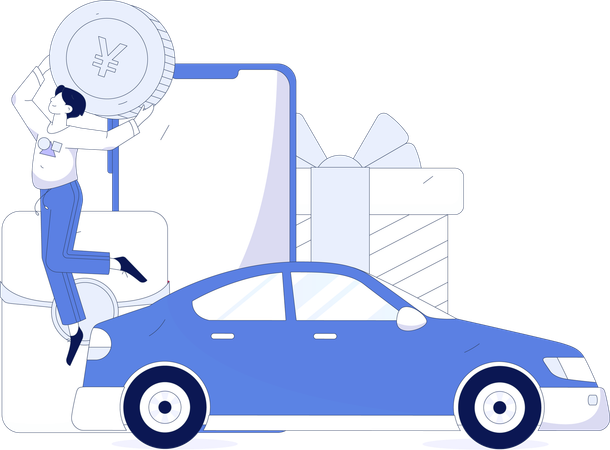 Taxi service  Illustration