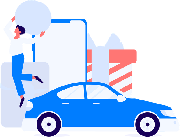 Taxi service  Illustration