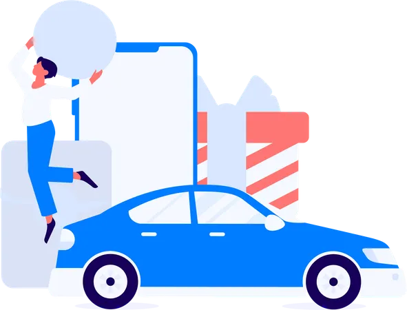 Taxi service  Illustration