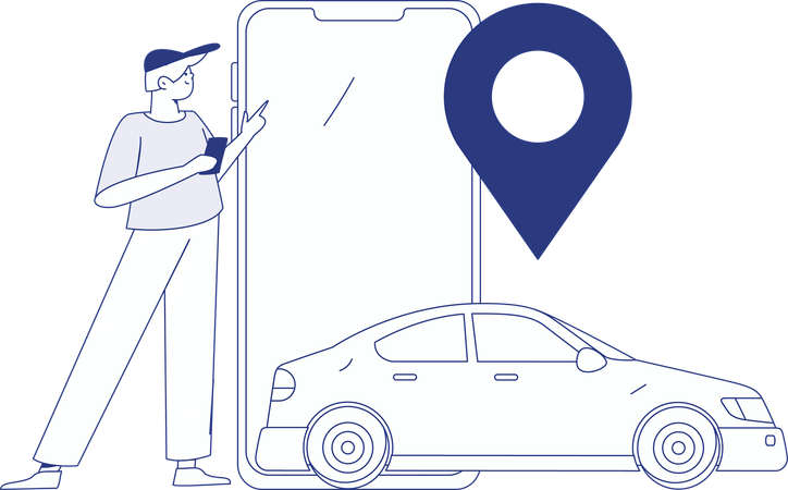 Taxi Service  Illustration