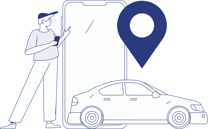 Taxi Service  Illustration