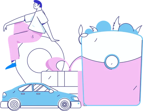 Taxiservice  Illustration