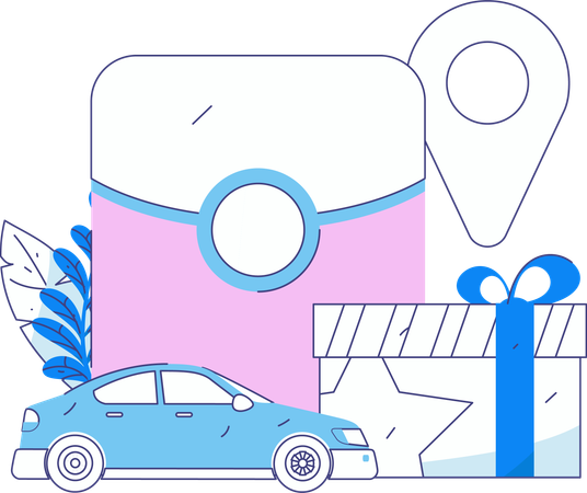 Taxiservice  Illustration