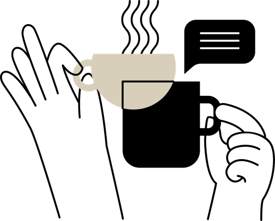 Tea conversation  Illustration