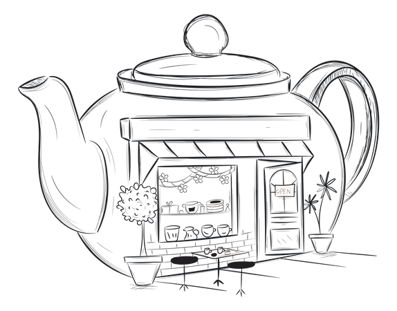 Tea Shop  Illustration