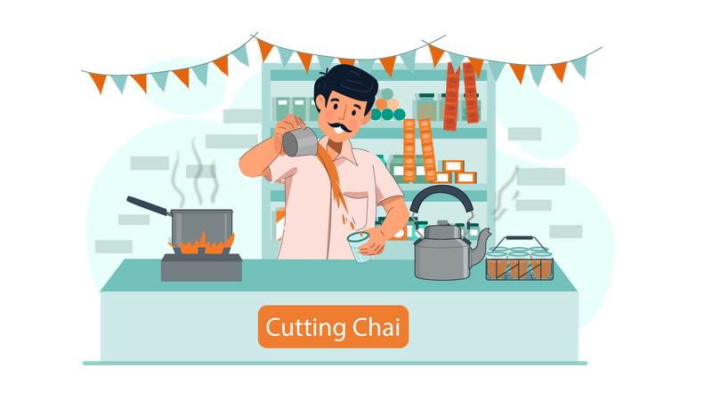 Tea Stall  Illustration