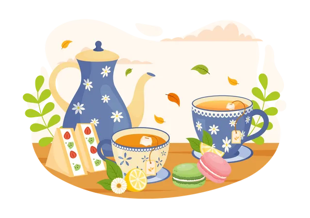 Tea Time  Illustration
