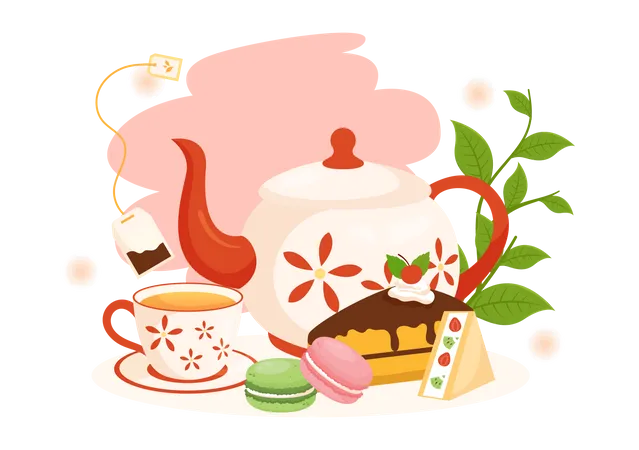 Tea Time  Illustration