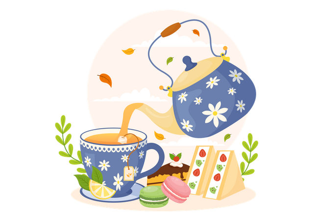 Tea Time  Illustration