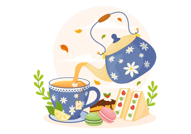 Tea Time  Illustration