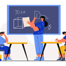 teacher and student illustration free download