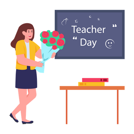 Teacher Day Celebration Illustration