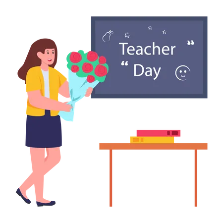 Teacher Day Celebration Illustration