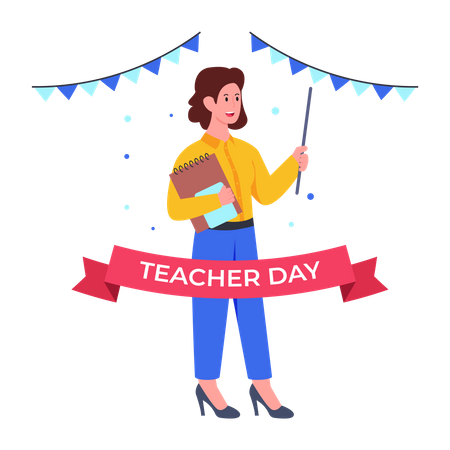 Teacher Day Celebration  Illustration