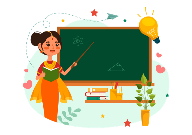Teacher Day in India  Illustration
