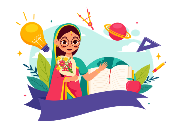 Teacher Day in India  Illustration