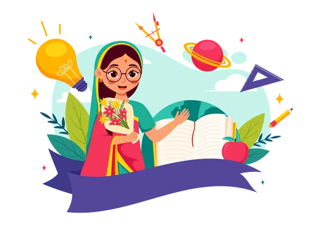 Teacher Day in India  Illustration