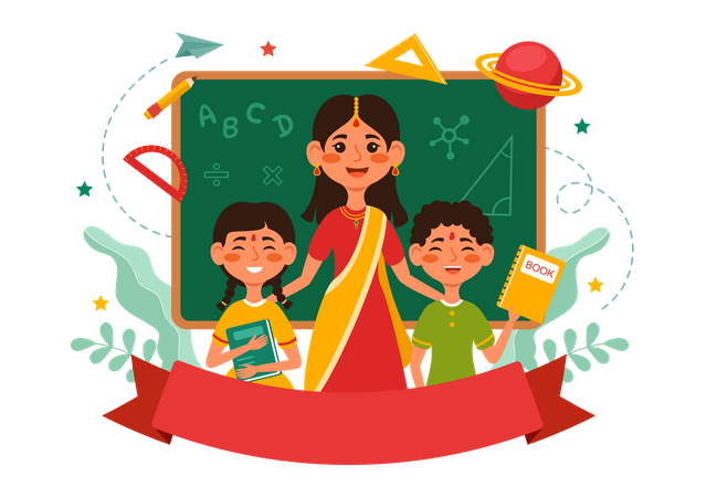 Teacher Day in India  Illustration