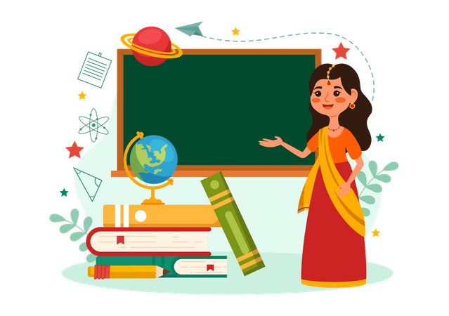 Teacher Day in India  Illustration