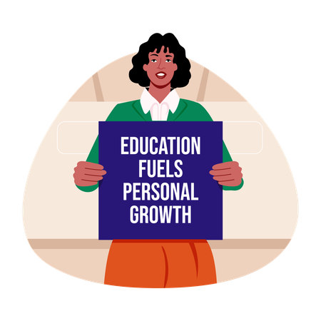 Teacher doing protest  Illustration
