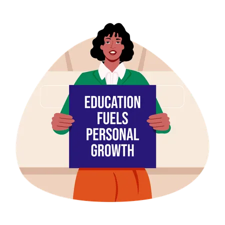 Teacher doing protest  Illustration