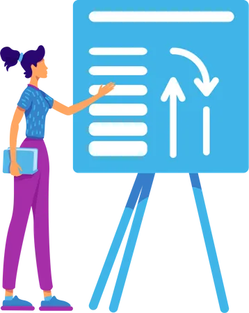 Female Mentee Studying Corporate Processes Semi Flat Color Vector Character Standing Figure Full Body Person On White Simple Cartoon Style Illustration For Web Graphic Design And Animation Illustration