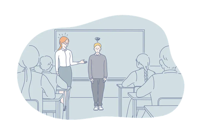Teacher insults student in front of whole class  Illustration