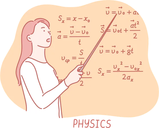 Teacher is teaching mathematics formula  Illustration